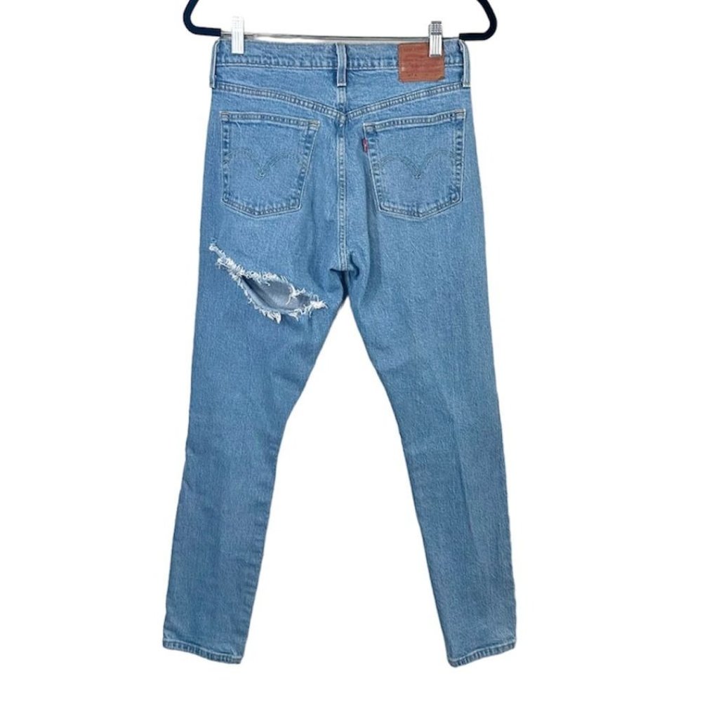Levi's 501 Premium Skinny Medium Wash Distressed Jeans - Picture 2 of 14